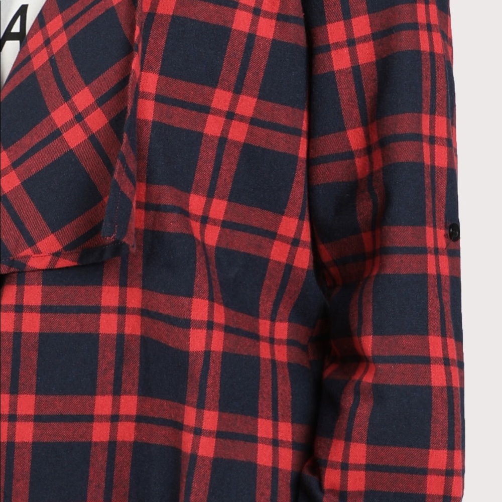 🏆HP🆕checkered Coat w/ waterfall collar - Picture 4 of 8